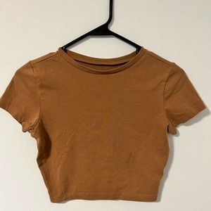 Wild fable brown xs crop top